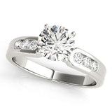 Single-Row Channel-Set Engagement Ring