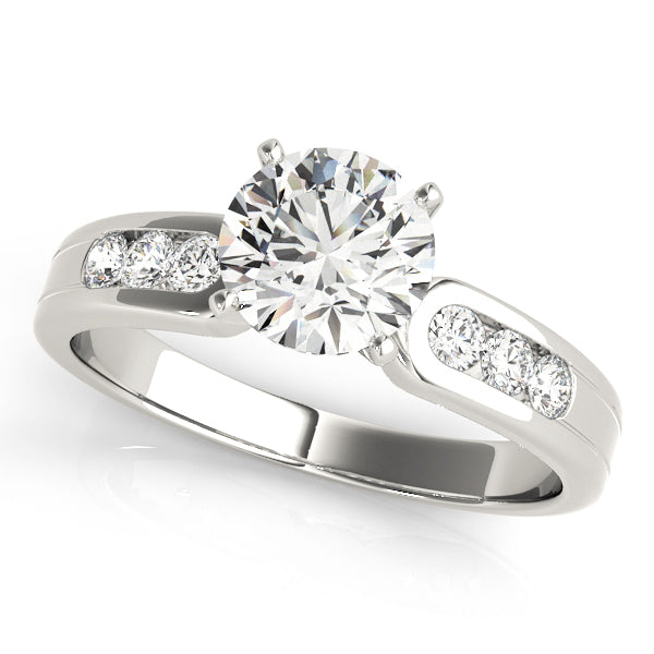Single-Row Channel-Set Engagement Ring