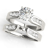 Single-Row Channel-Set Engagement Ring - alt view