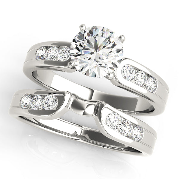 Single-Row Channel-Set Engagement Ring - alt view