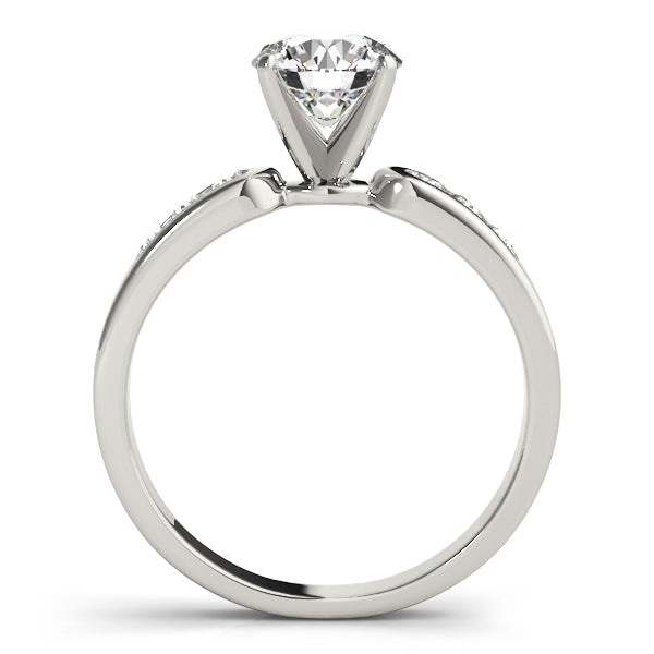 Single-Row Channel-Set Engagement Ring - alt view