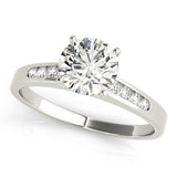 Single Row Channel Set Engagement Ring