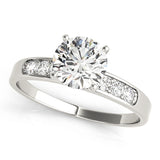 Single Row Channel Set Engagement Ring