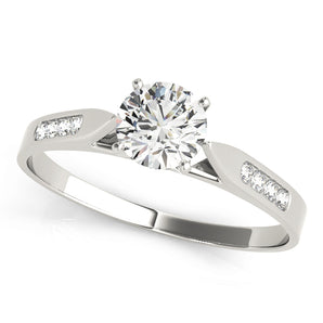 Single Row Channel Set Engagement Ring