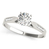 Single Row Channel Set Engagement Ring