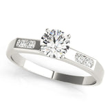 Single Row Channel Set Engagement Ring