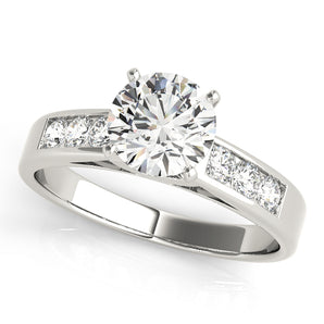 Single Row Channel Set Engagement Ring