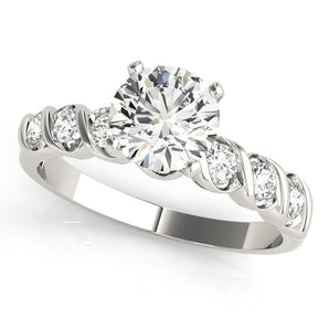 Single Row Bezel Set Engagement Ring