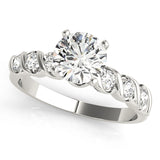 Single Row Bezel Set Engagement Ring