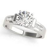 Single Row Channel Set Engagement Ring