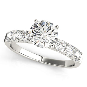 Single Row Prong Set Engagement Ring