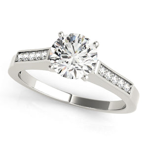 Single Row Channel Set Engagement Ring