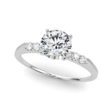 Single Row Prong Set Engagement Ring