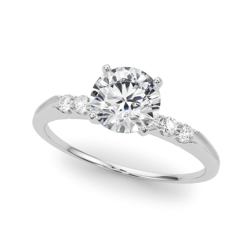 Single Row Prong Set Engagement Ring