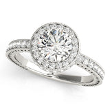 Round Halo Engagement Ring