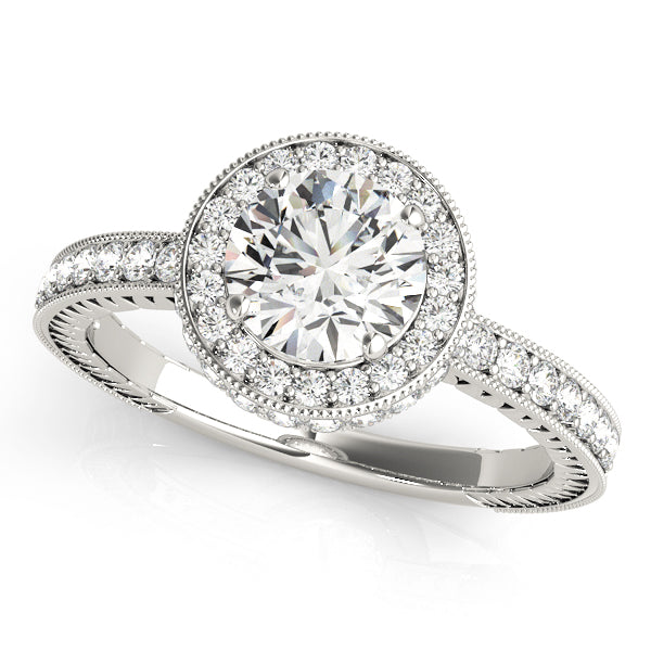Round Halo Engagement Ring