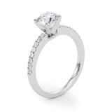 Single-Row Prong-Set Engagement Ring - alt view