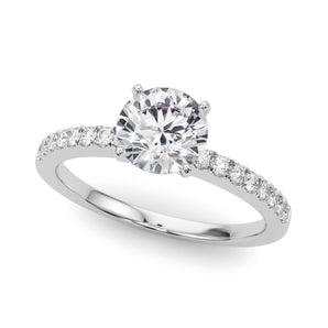 Single-Row Prong-Set Engagement Ring