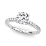 Single-Row Prong-Set Engagement Ring