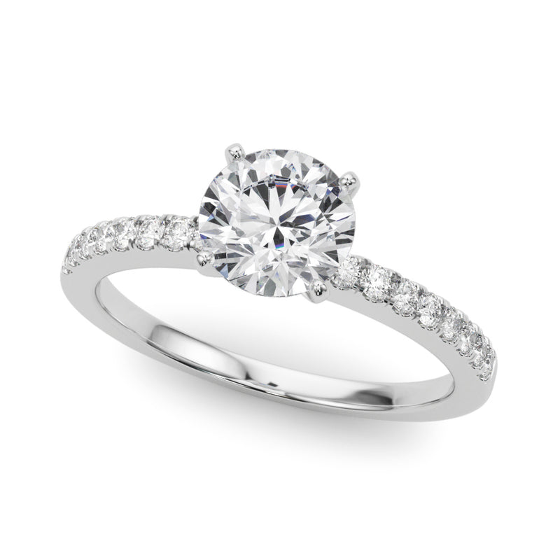 Single-Row Prong-Set Engagement Ring