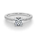 Single-Row Prong-Set Engagement Ring - alt view