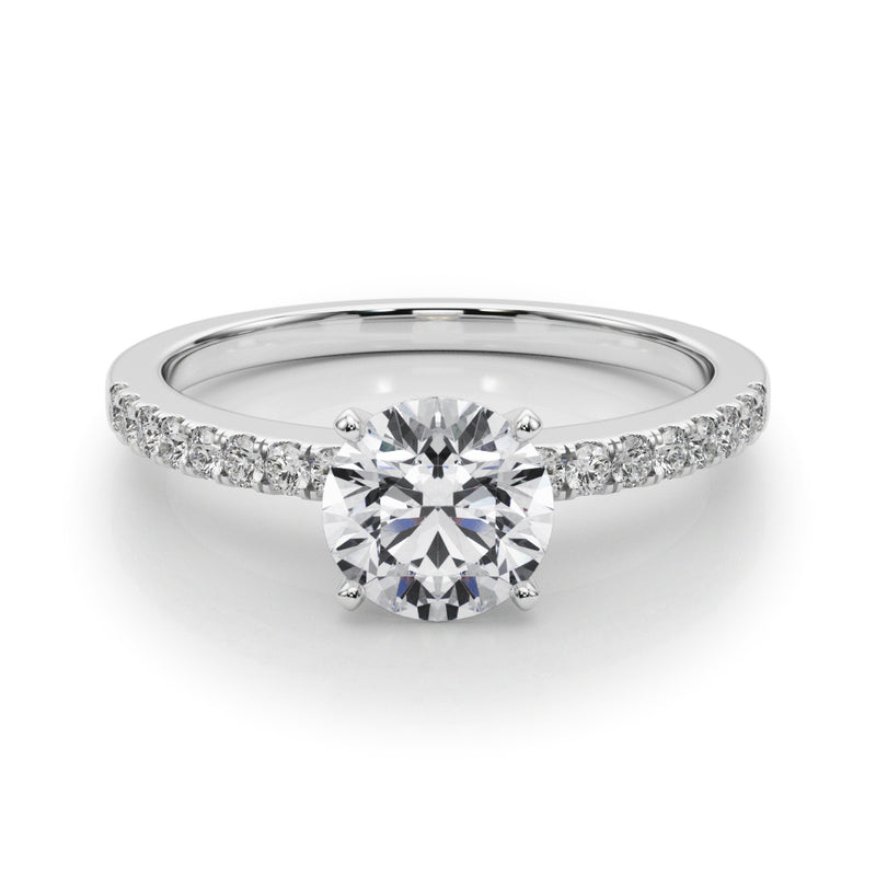 Single-Row Prong-Set Engagement Ring - alt view
