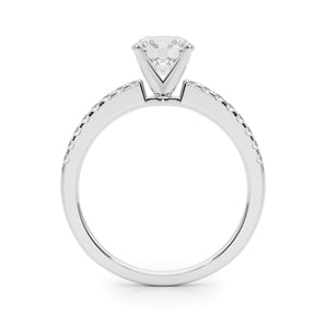 Single-Row Prong-Set Engagement Ring - alt view