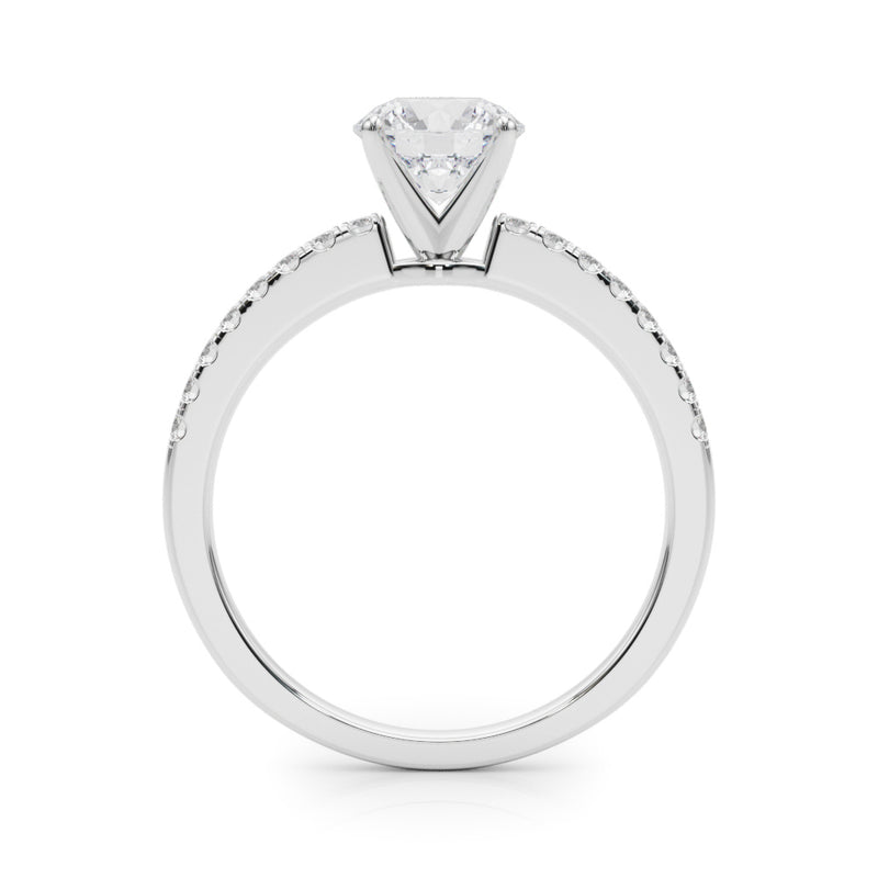 Single-Row Prong-Set Engagement Ring - alt view