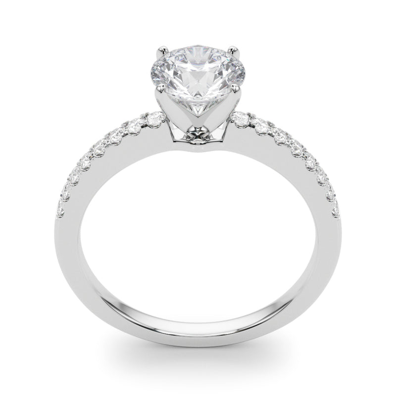 Single-Row Prong-Set Engagement Ring - alt view