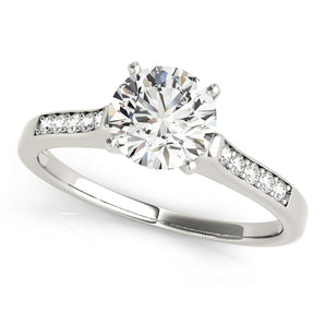 Single Row Channel Set Engagement Ring