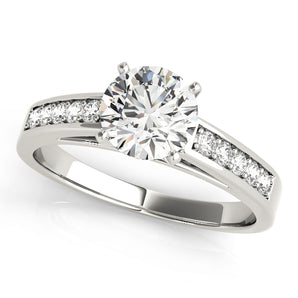 Single Row Channel Set Engagement Ring