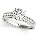Single Row Channel Set Engagement Ring