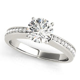 Single Row Channel Set Engagement Ring