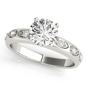 Single Row Prong Set Engagement Ring