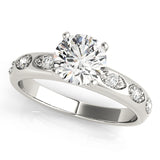 Single Row Prong Set Engagement Ring