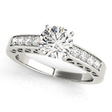 Single Row Channel Set Engagement Ring