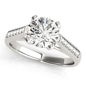 Single Row Channel Set Engagement Ring