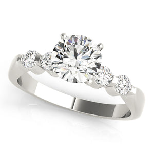 Single Row Prong Set Engagement Ring