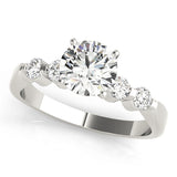 Single Row Prong Set Engagement Ring