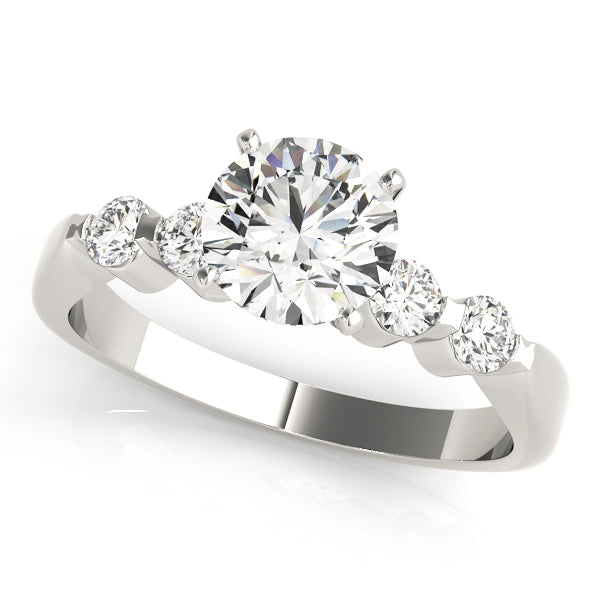 Single Row Prong Set Engagement Ring