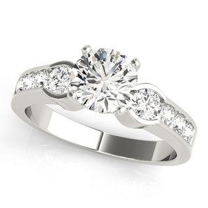3 Stone Round Engagement Ring