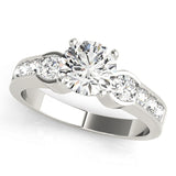 3 Stone Round Engagement Ring