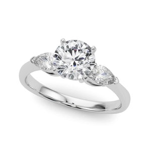 3 Stone Pear Engagement Ring