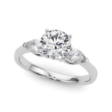 3 Stone Pear Engagement Ring