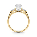 Three-Stone Engagement Ring (Pear Center) - alt view