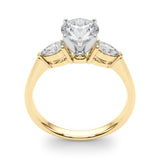 Three-Stone Engagement Ring (Pear Center) - alt view