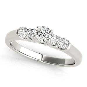Single Row Prong Set Engagement Ring