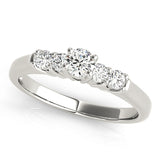 Single Row Prong Set Engagement Ring