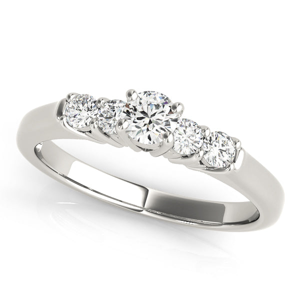 Single Row Prong Set Engagement Ring