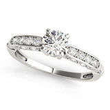 Single Row Channel Set Engagement Ring